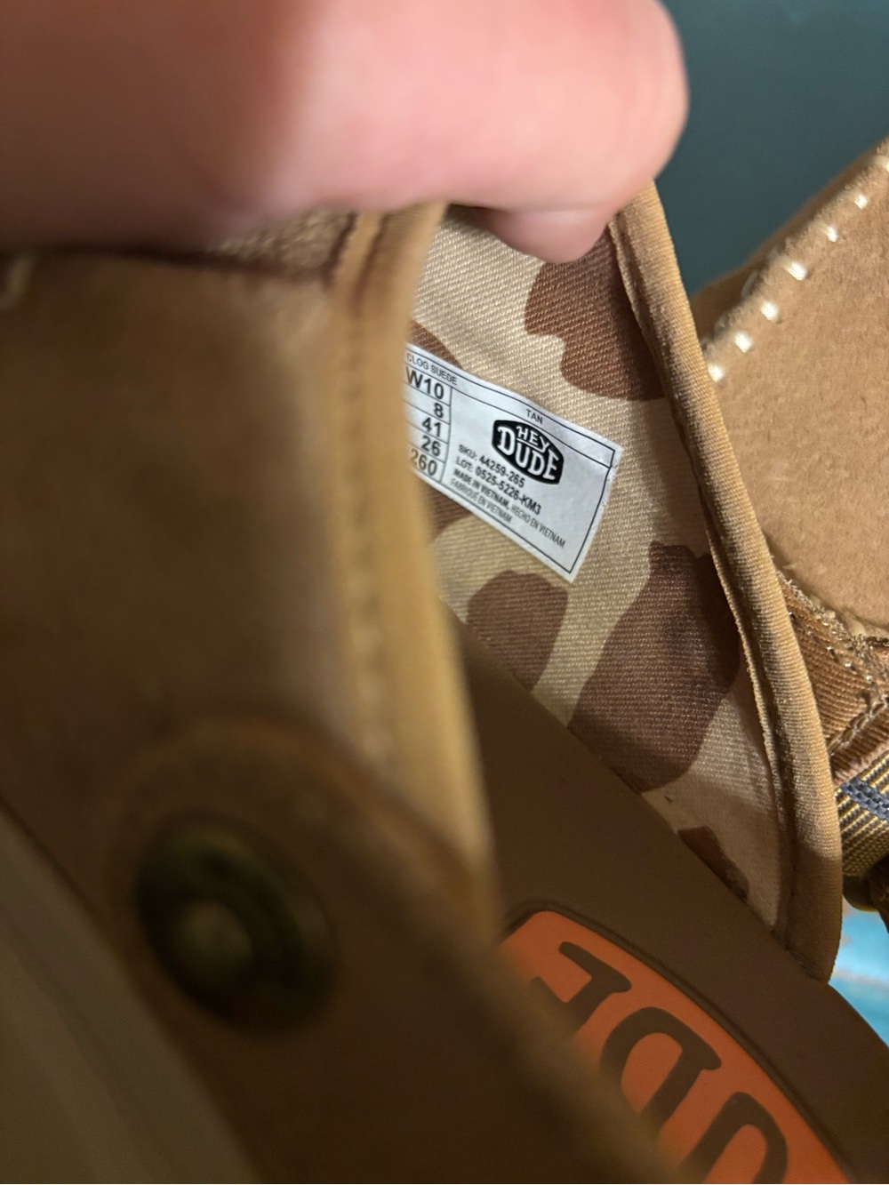 Hey Dude Delray Clog Suede - Picture 7 of 8